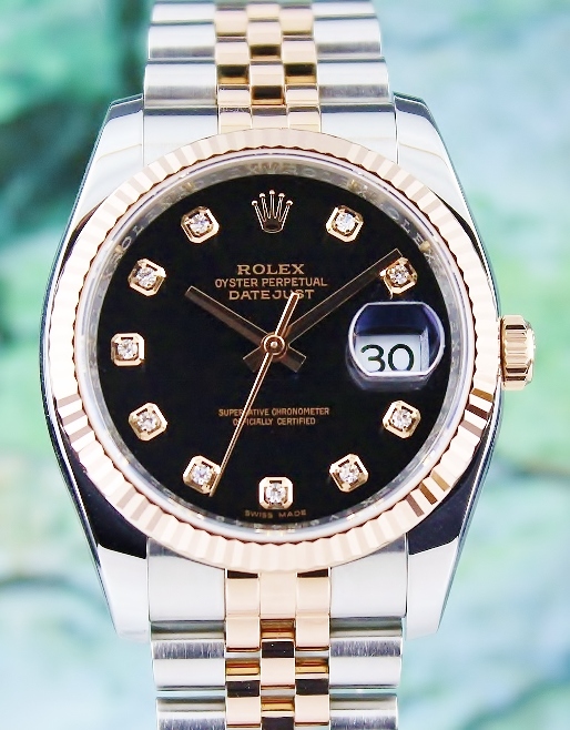(image for) A ROLEX STAINLESS STEEL & 18K ROSE GOLD OYSTER PERPETUAL DATEJUST / 116231